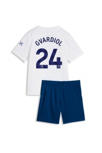 Manchester City Josko Gvardiol #24 Jalkapallovaatteet Lasten Kolmas peliasu 2026-27 Lyhythihainen (+ Lyhyet housut)